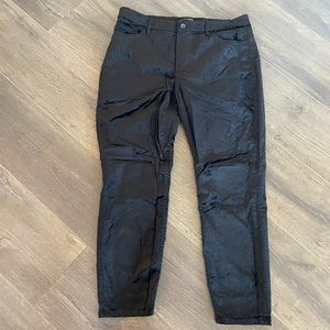 Black Velvet Skinny Pants